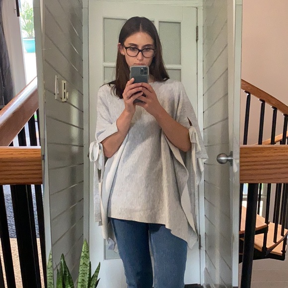 Ann Taylor Grey Shawl Sweater/Sweatshirt material - Picture 2 of 12